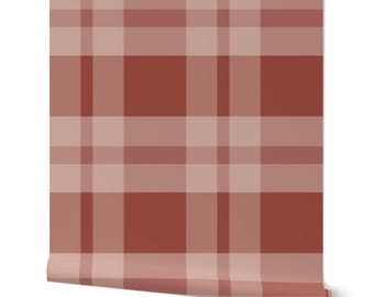 Abnehmbare Tapete mit Blumenmuster in Rot und Creme
