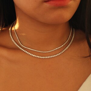 Gold Cz Necklace Etsy