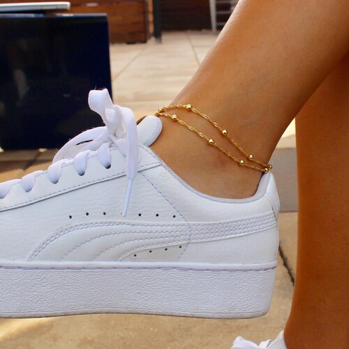 Layered Anklet / Double Triple Layered Gold Chain Anklet / Etsy