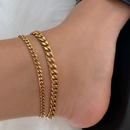 Gold Initial Anklet Letter Anklet Gold Initial Anklet Etsy