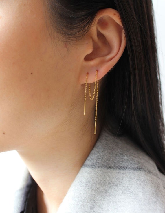 Ball and Chain Dangle Earrings in Gold | Uncommon James