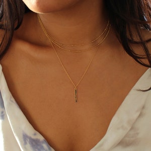 Dainty Gold Choker Necklace, Double Layered Choker, Minimalist Jewelry, Satellite Chain Choker, Bridesmaid Gift, Dainty Gold Filled Choker image 3