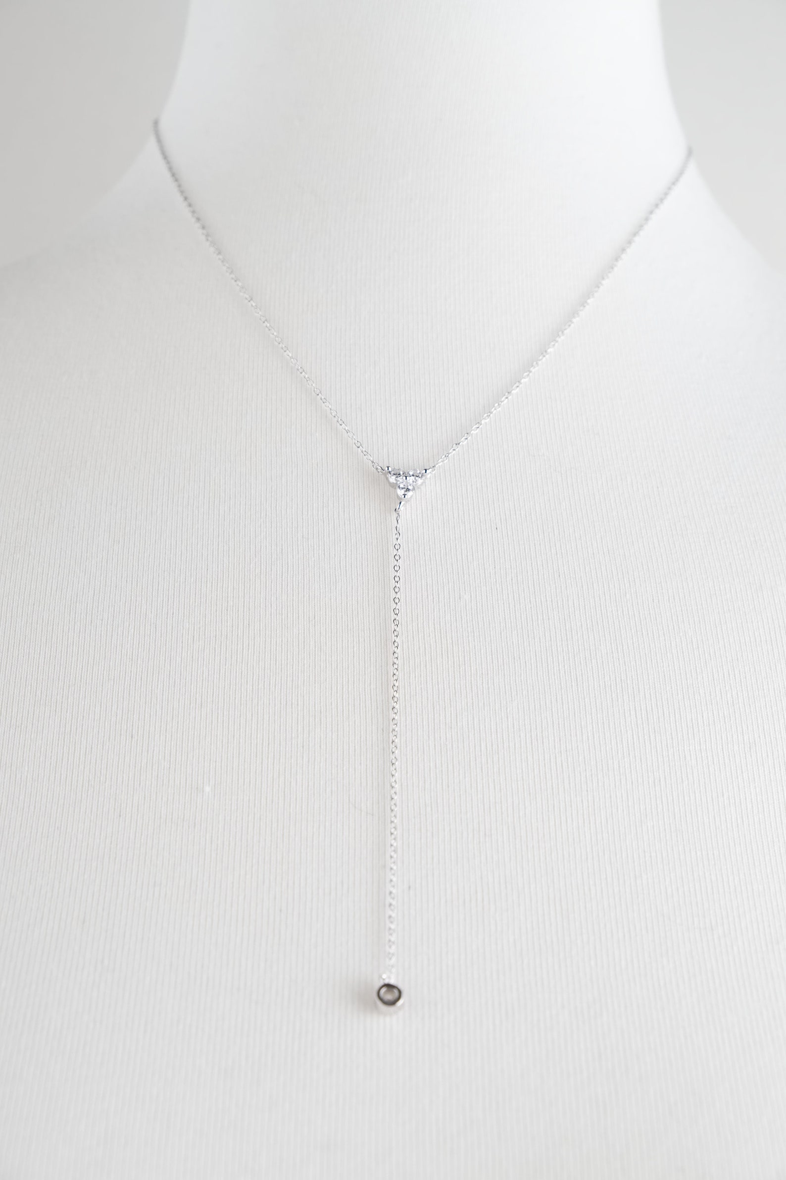 Silver Lariat Necklace Long Lariat Necklace Silver Y Drop Etsy