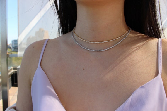 925 Sterling Silver Choker Necklace