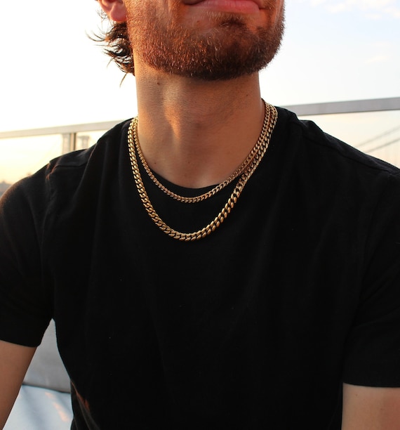 Men's Cuban Chain Necklace, 5mm 7mm 10mm Cuban Chain Necklace, Thick Chunky  Chain Necklace, Miami Chain Necklace, Gold Silver Cuban Necklace - Etsy