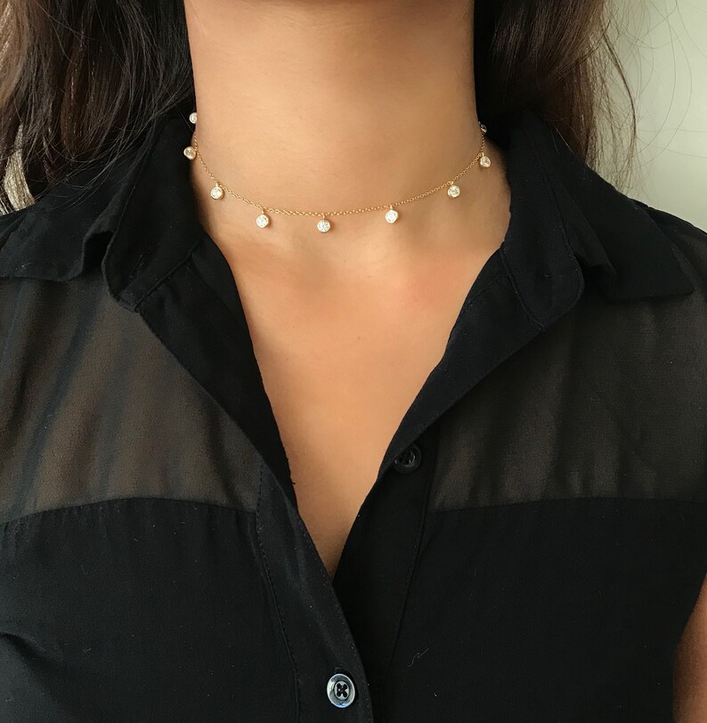 choker com zirconia