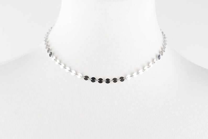 Dainty Gold Choker Dainty Layered Choker Gold Disc Choker Gold Coin Choker Gift Idea Birthday Idea Beaded Choker
