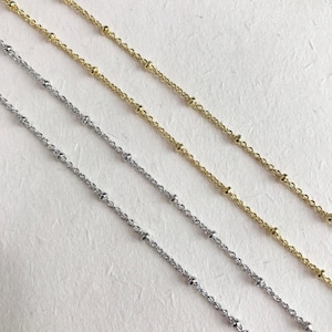 Dainty Gold Choker Necklace, Double Layered Choker, Minimalist Jewelry, Satellite Chain Choker, Bridesmaid Gift, Dainty Gold Filled Choker image 5