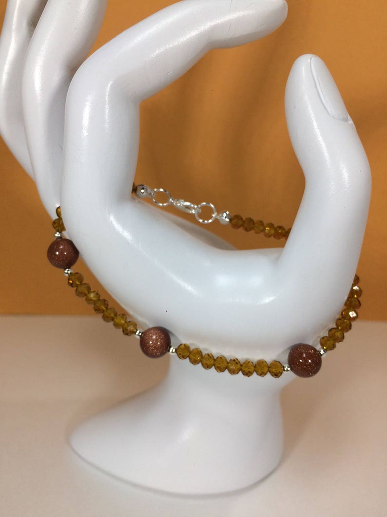 SALE 30/% Goldstone and Citrine Bracelet gemstone Bracelet Birthstone Birthstone Bracelet Goldstone Bracelet Citrine Bracelet