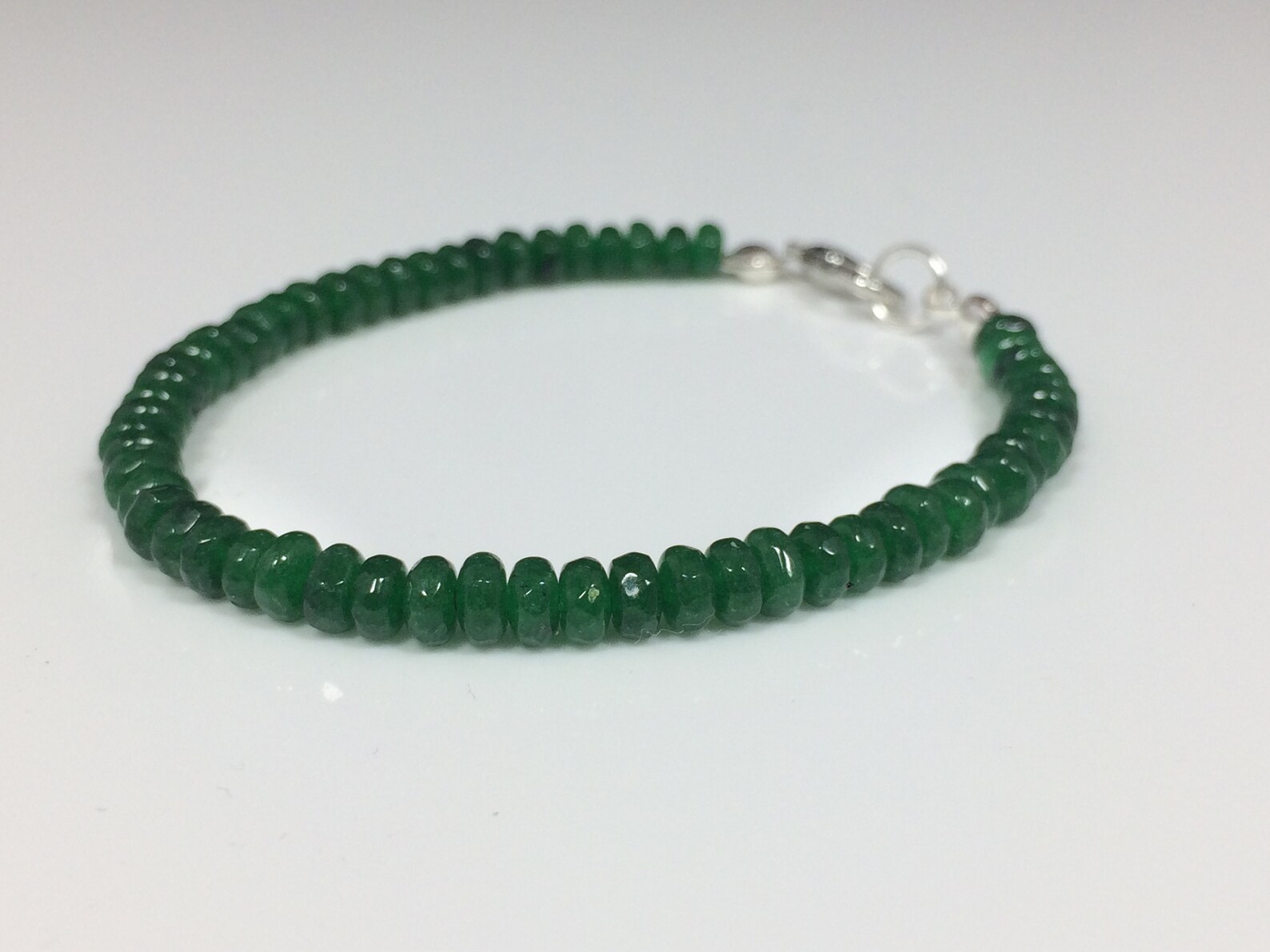 Emerald Bracelet Emerald Gemstone Bracelet Genuine Gemstone Etsy