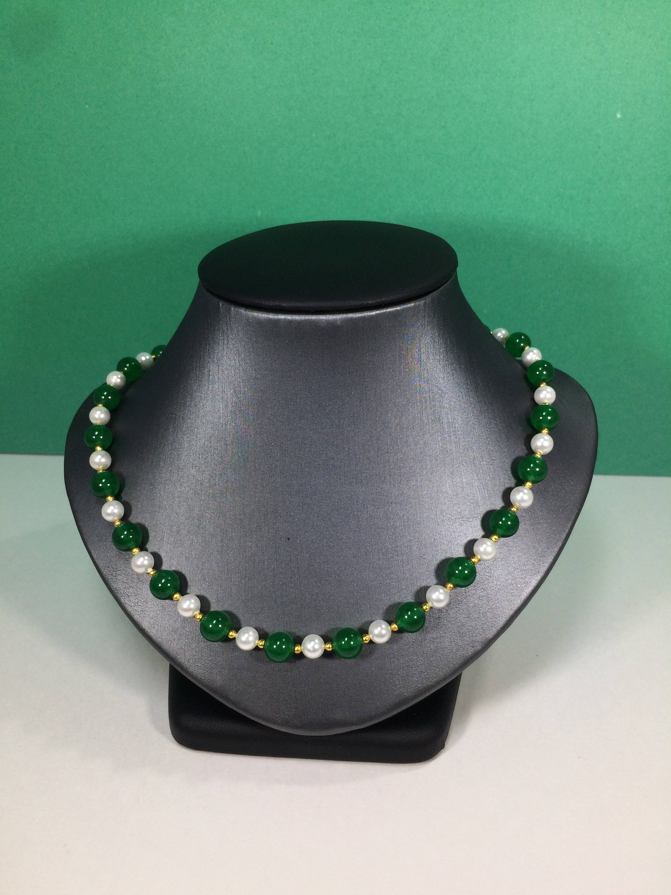 Emerald Necklace Pearl Emerald Necklace 