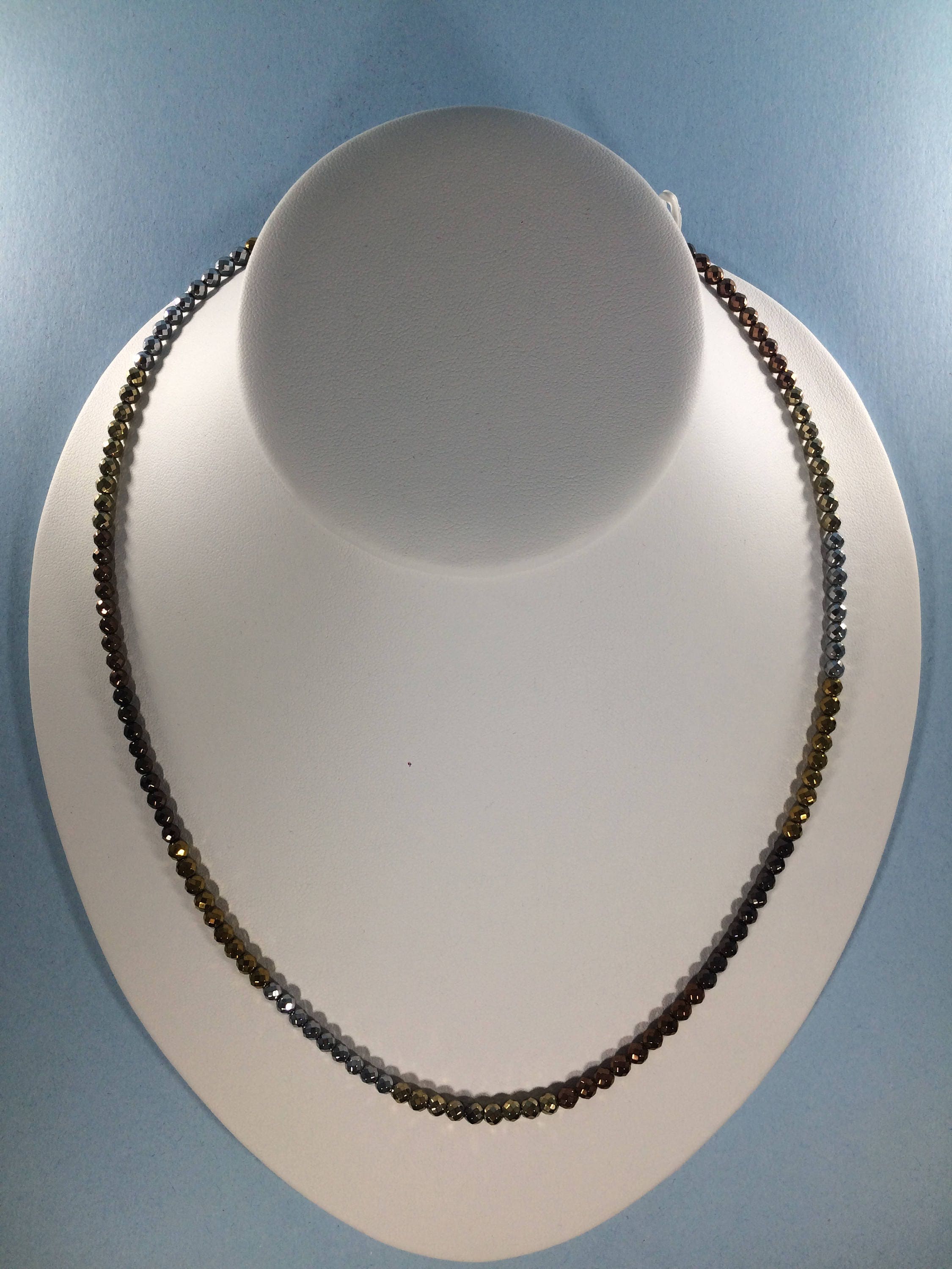 Hematite Necklace, Hematite Gemstone Necklace , Gemstone , August