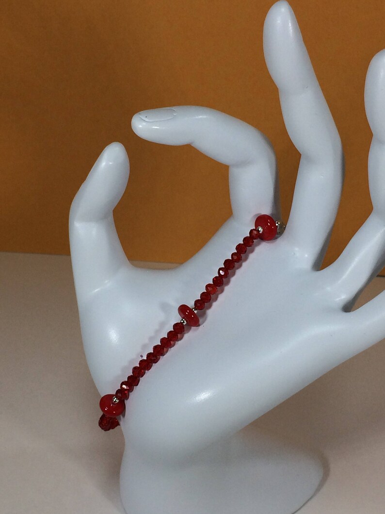 CLEARANCE SALE 30/% Coral and Red Quartz Bracelet Birthstone Quartz Bracelet Birthstone Bracelet Coral Bracelet gemstone Bracelet