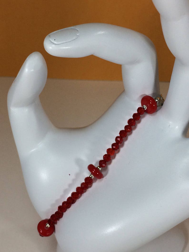 CLEARANCE SALE 30/% Coral and Red Quartz Bracelet Birthstone Quartz Bracelet Birthstone Bracelet Coral Bracelet gemstone Bracelet