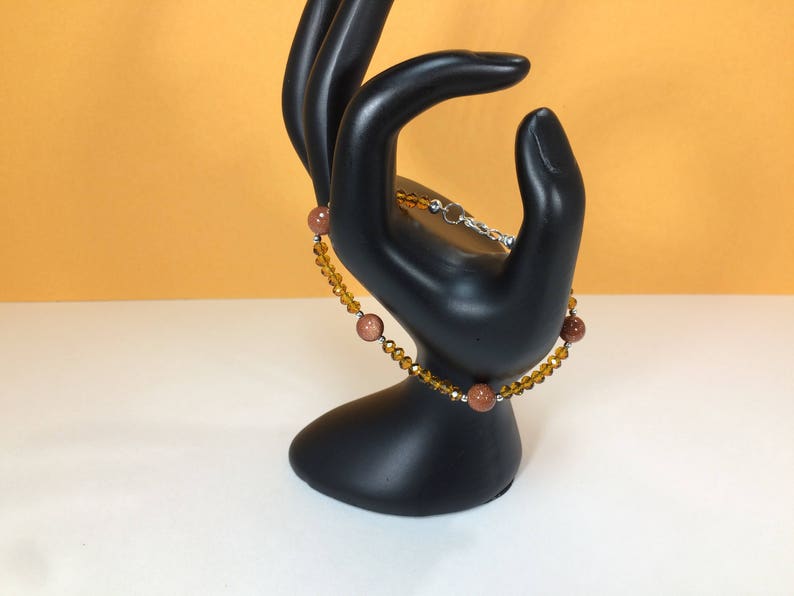 SALE 30/% Goldstone and Citrine Bracelet gemstone Bracelet Birthstone Birthstone Bracelet Goldstone Bracelet Citrine Bracelet