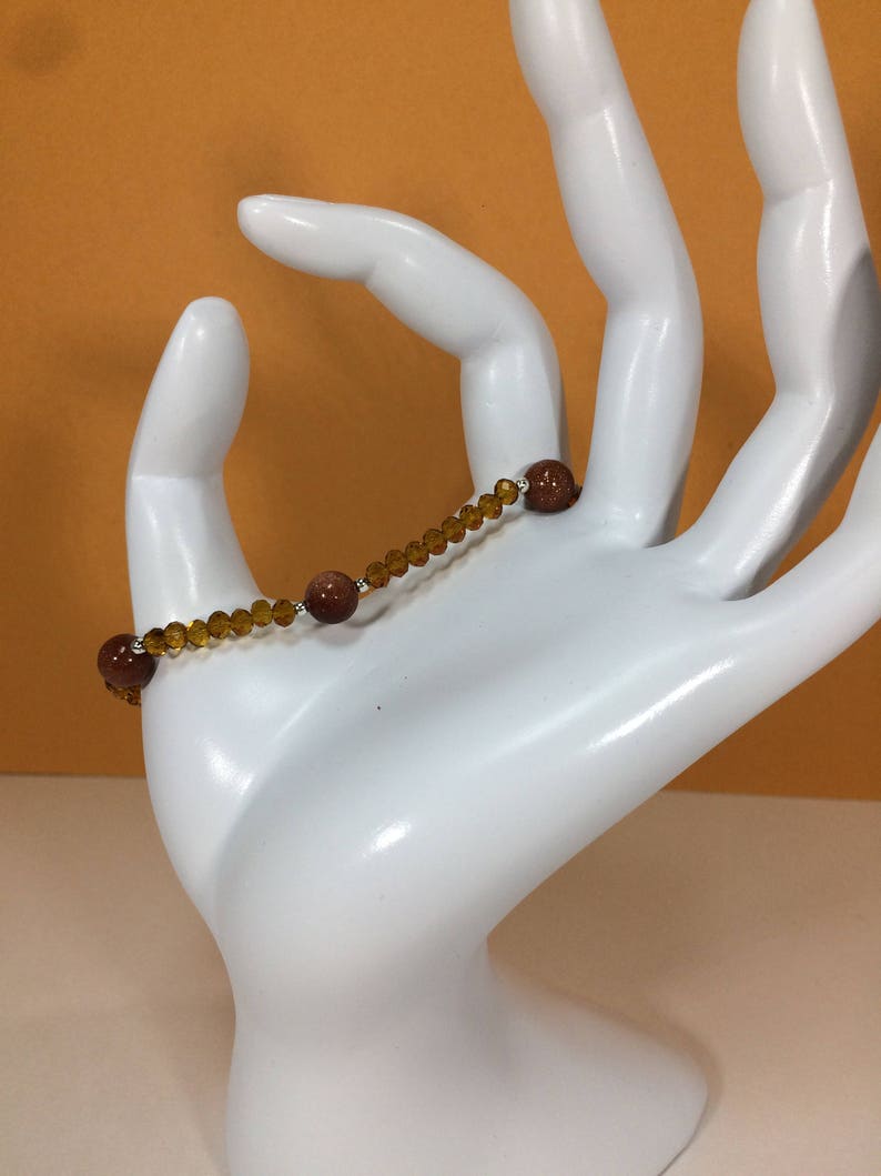 SALE 30/% Goldstone and Citrine Bracelet gemstone Bracelet Birthstone Birthstone Bracelet Goldstone Bracelet Citrine Bracelet