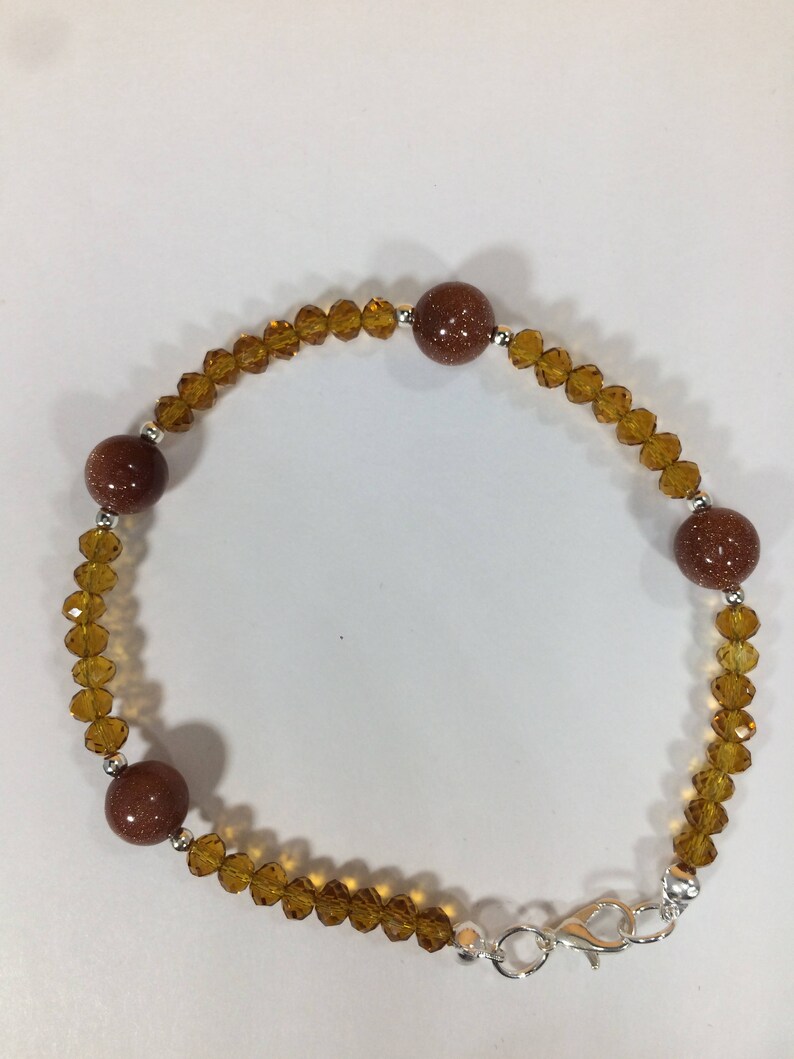 SALE 30/% Goldstone and Citrine Bracelet gemstone Bracelet Birthstone Birthstone Bracelet Goldstone Bracelet Citrine Bracelet