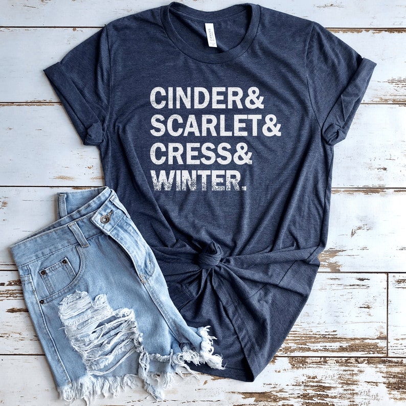 Cinder Scarlet Cress and Winter T-shirt  The Lunar Chronicles image 1