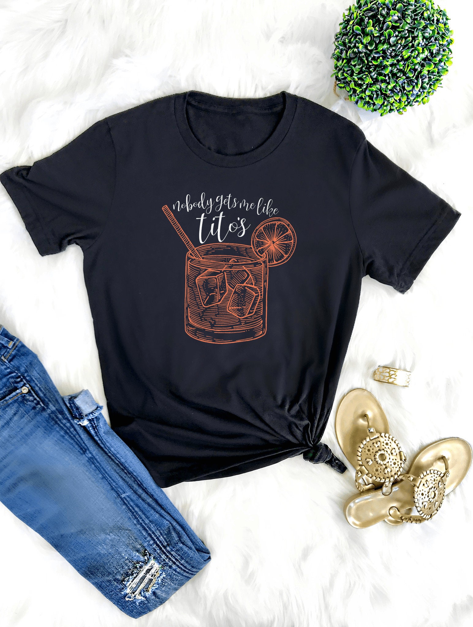 Nobody Gets Me Like Titos T-shirt Vodka Top FREE SHIPPING | Etsy
