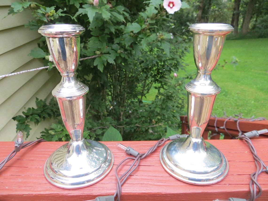EMPIRE 620 Sterling Silver Candlesticks Weighted 6.25 Etsy