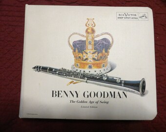 BENNY GOODMAN Golden Age Of Swing 15 45 rpm ep enhanced Record ALBUM Set 1956 w/ book - Minty