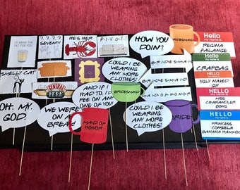 Friends TV Show Themed Photo Booth Props Instant Download, PRINTABLES ...