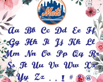 New York Mets Font Svg/New York Mets alphabet/New York Mets letters for Silhouette,Cricut, Print,Design and any more