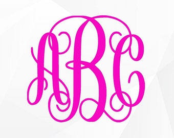 Interlocking Vine Monogram Font SVG, Vine Monogram Font svg files for Silhouette,Cricut, Print,Design and any more