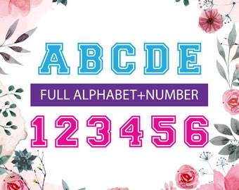 University font SVG,DXF/University Alphabet svg, Sporty Font svg for Silhouette,Cricut, Print,Design and any more