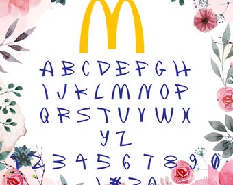 McDonalds Font Svg/McDonalds alphabet/McDonalds letters for Silhouette,Cricut, Print,Design and any more