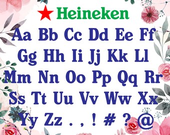 Heineken Font Svg/Heineken alphabet/Heineken letters for Silhouette,Cricut, Print,Design and any more