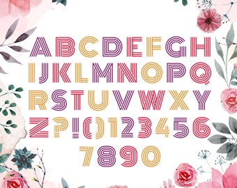 Retro font SVG,DXF/Retro Alphabet svg for Silhouette,Cricut, Print,Design and any more