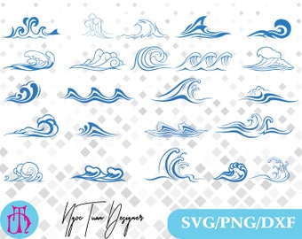 Wave svg,png,dxf/Wave clipart for Design,Print,Silhouette,Cricut and any more