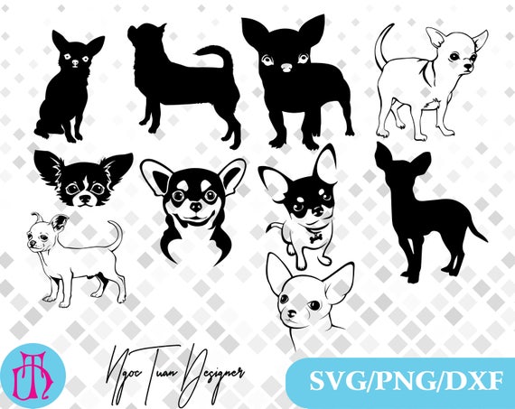 Download Chihuahua svgpngdxf/Chihuahua clipart for | Etsy