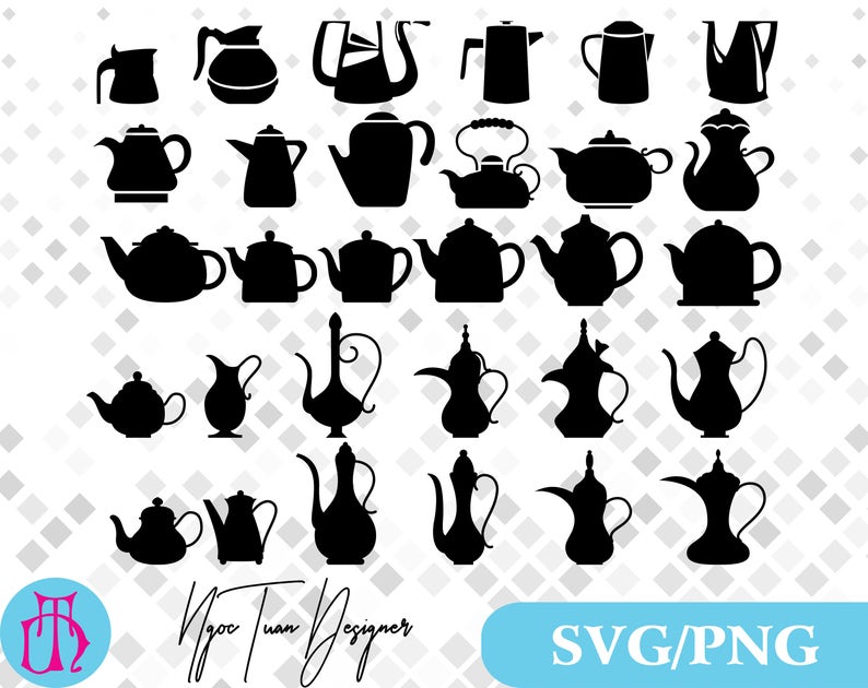 Coffee Pot Svg Png Tea Pot Svg Png Ccoffee Pot Clipart Tea Pot Clipart For Print Design Silhouette Cricut And Any More