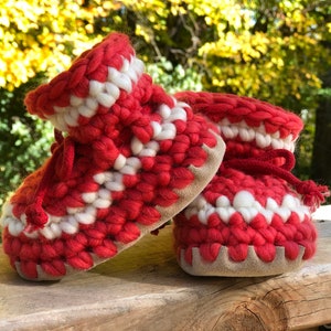 Cabin Slippers, 100% Wool, Sheepskin and Suede