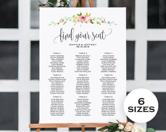 wedding seating chart template