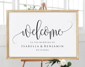 wedding welcome sign template etsy