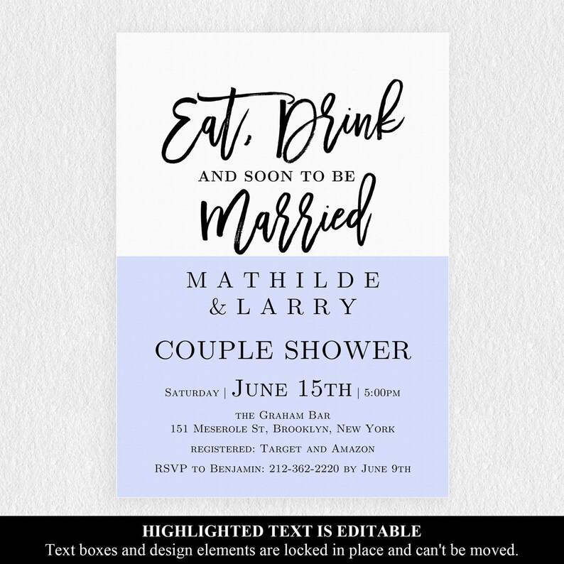 Printable Couples Shower Invitation Couples Shower Invites Etsy