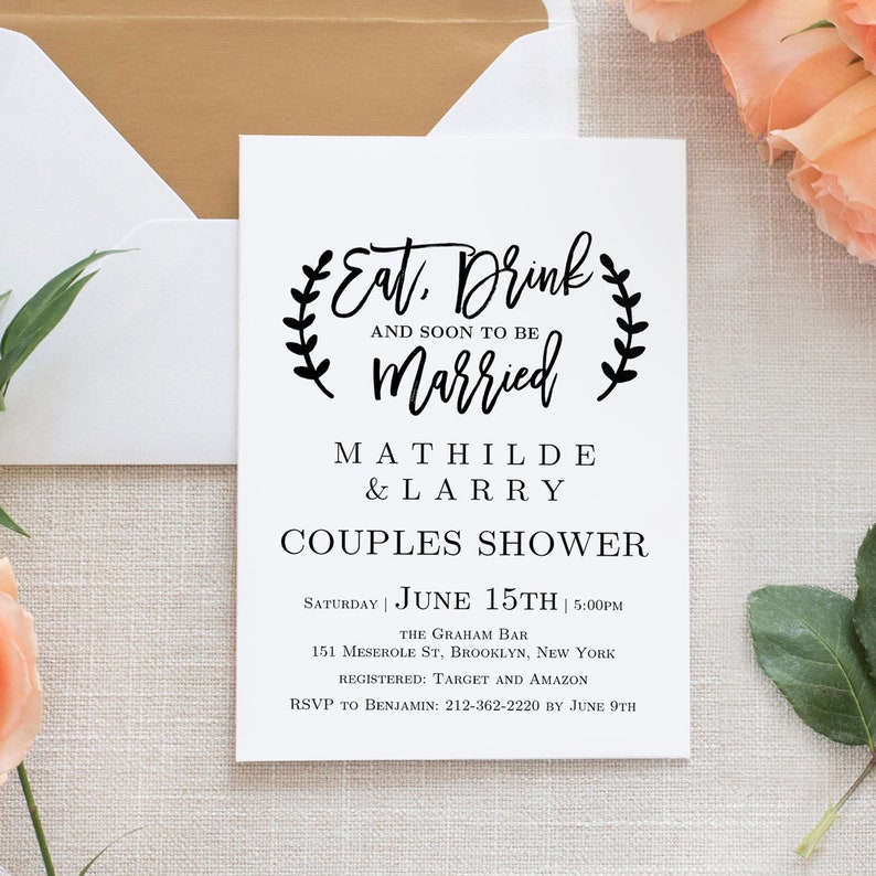 Printable Couples Shower Invitation Couples Shower Invites | Etsy