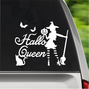 Hallo Queen / Witch / Mom Sticker / Mom / Car Decal / Computer Decal / Halloween / Wall Decal / Sticker
