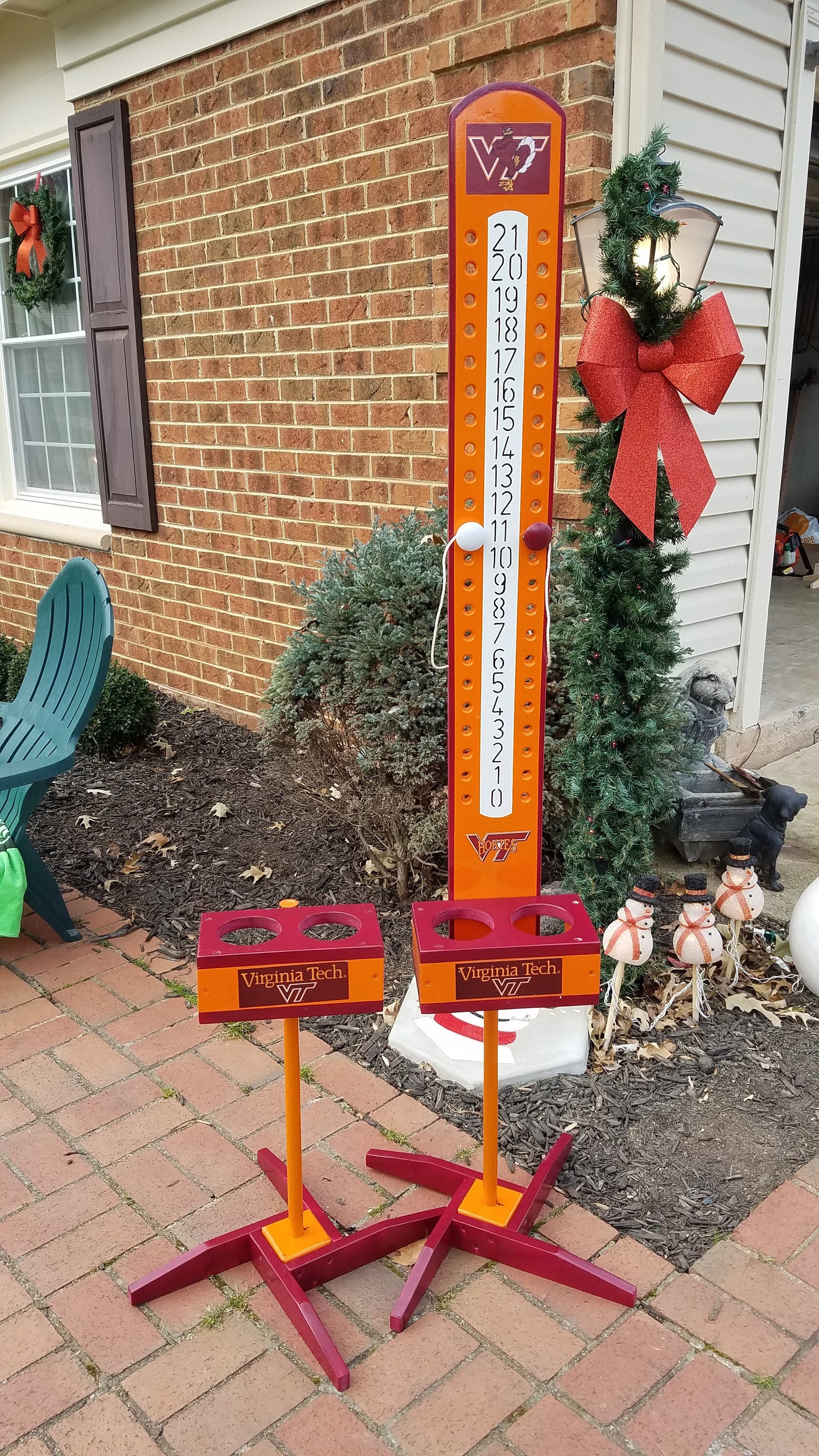 Cornhole Scoreboard and Drink Holder Combo- Custom Paint - Etsy