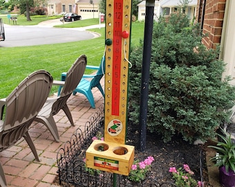 Bocce Scoreboard - Natural Wood Finish