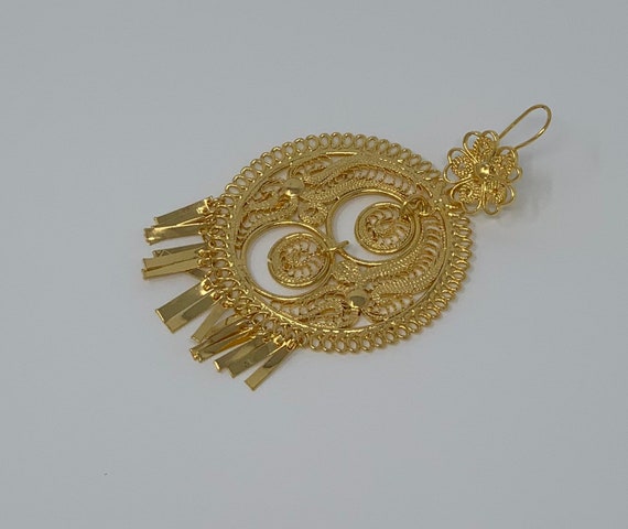 Silver Mexican Folklorico Filigree Super Fig 8 Earrings Handmade in Oaxaca NEW
