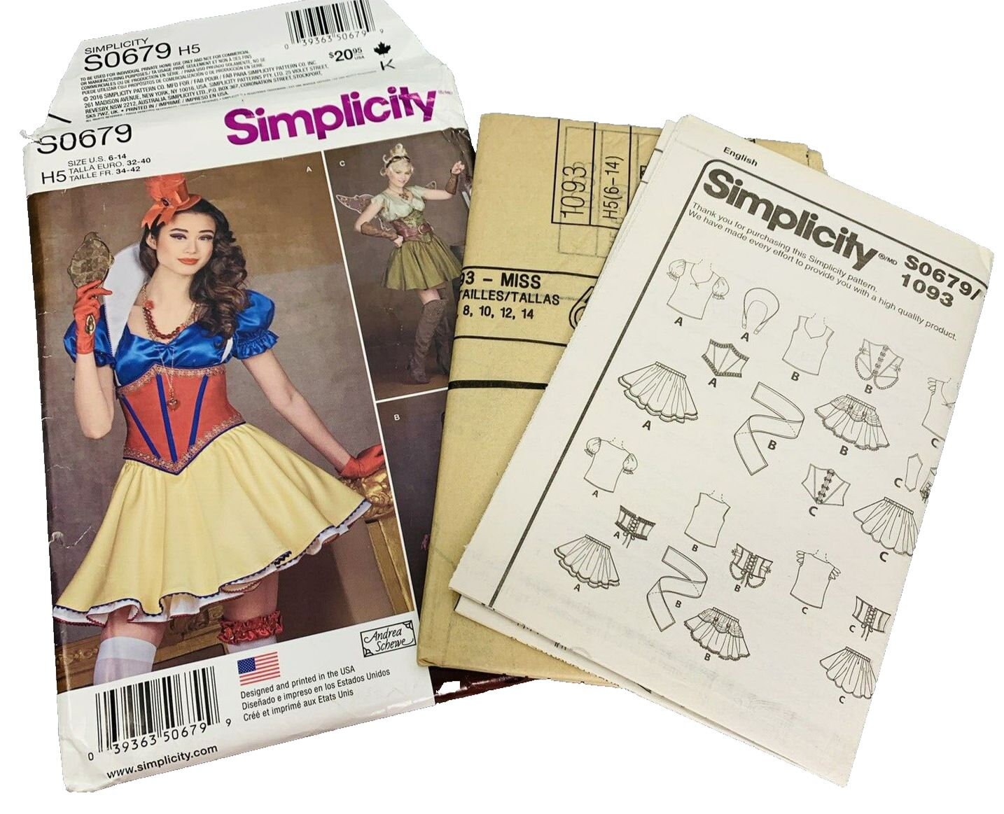 Simplicity S0679 Princess Fairy Costume Pattern Petticoat Corset for ...