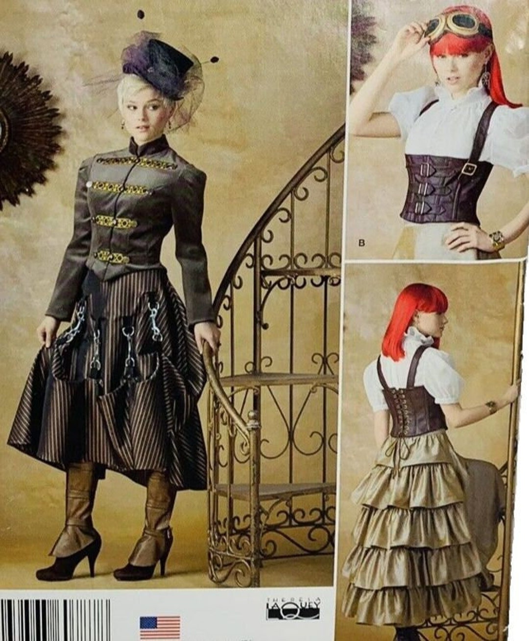 Simplicity Steampunk Pattern Simplicity S0787 Steampunk Costume Pattern Buckles Jacket Corset 14 16 ...