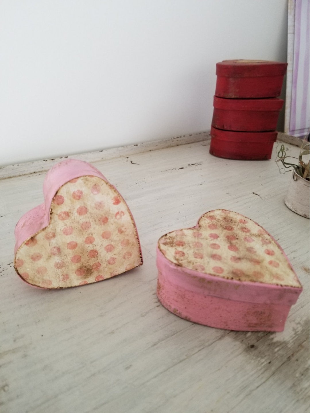 Paper Mache' Heart Box Etsy