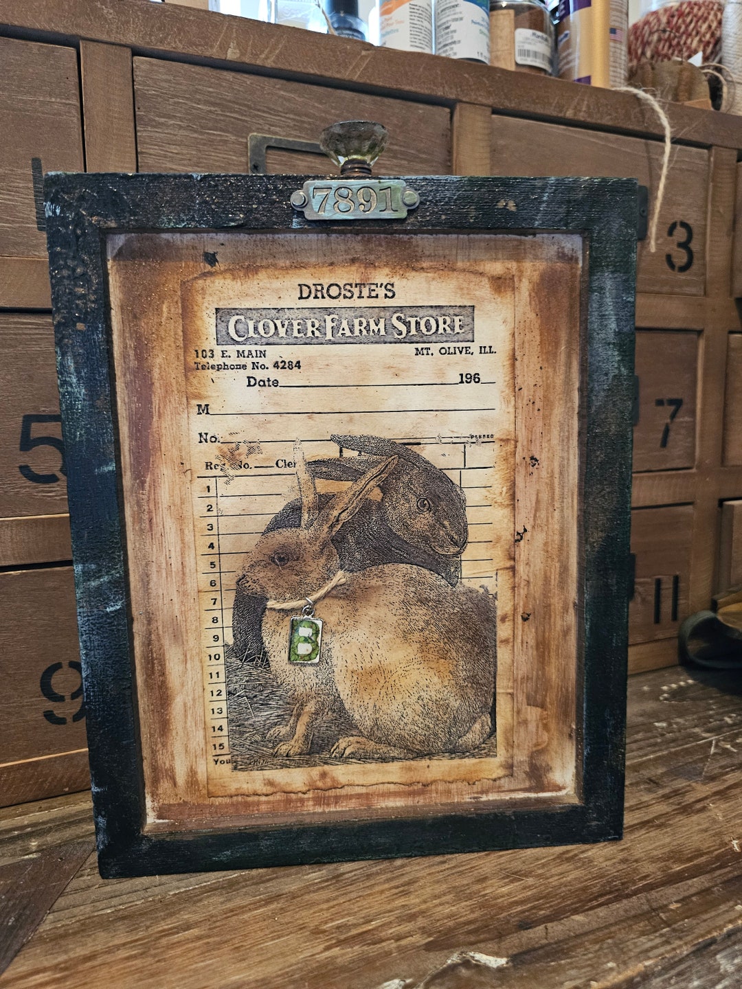 Clover Farm Store Bunny Print Etsy