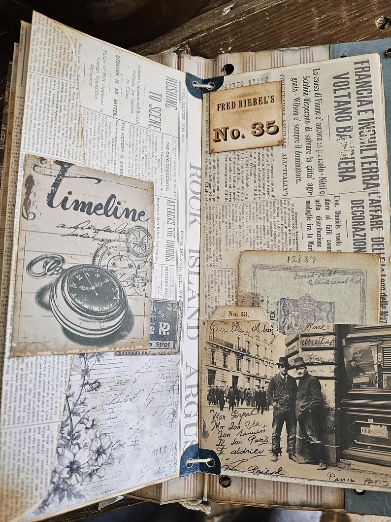 Shabby Grunge Envelope Ephemera Journal - Etsy