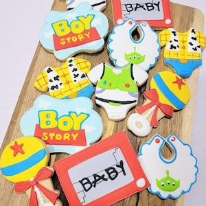 Boy Story Baby Shower Cookies